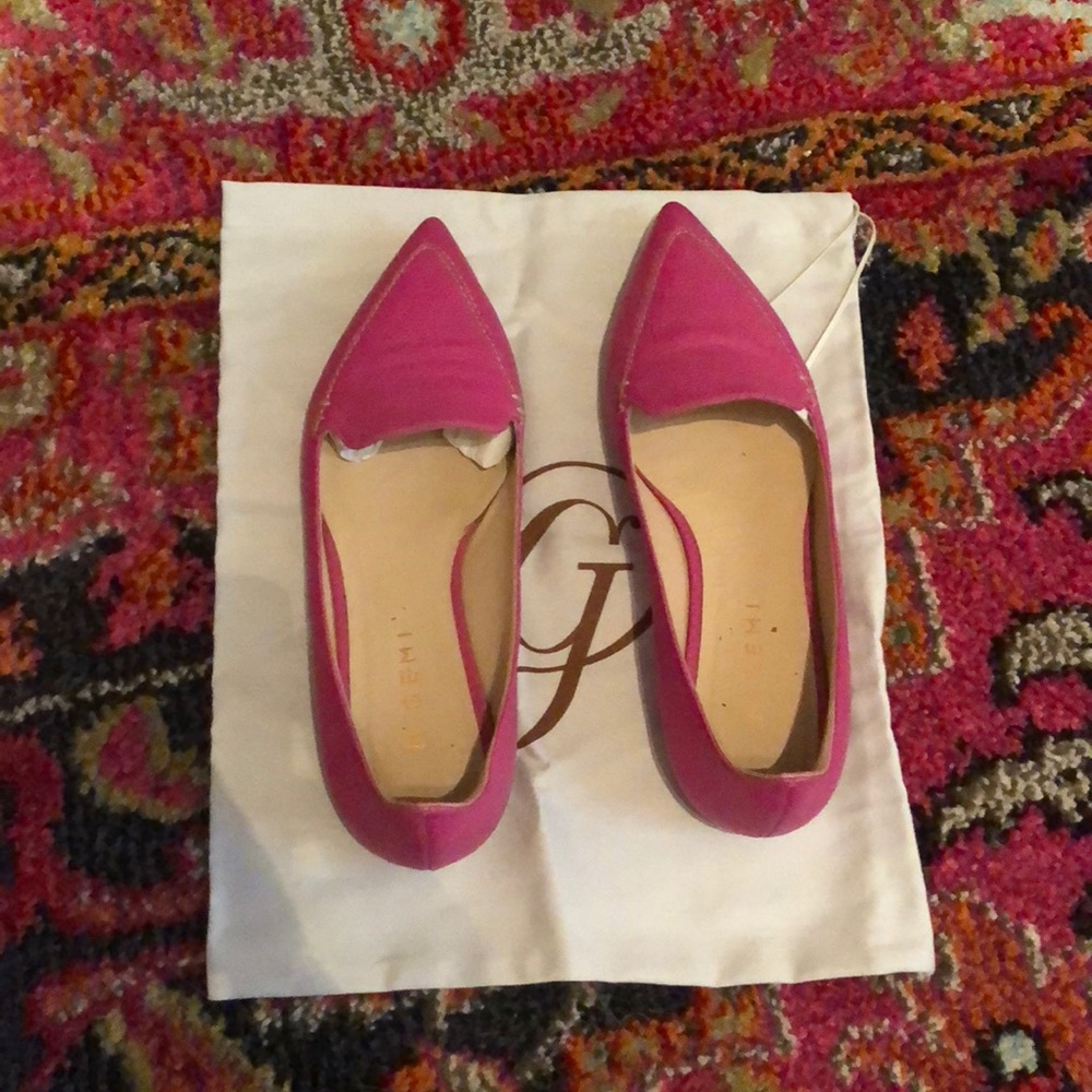 M.Gemi Pink Pointed Toe Flats